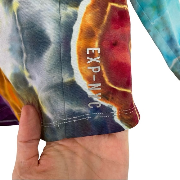 Handmade Geode Tie Dye Tee Tshirt Mens Size Small Shirt Reflective Upcycled - Picture 6 of 12